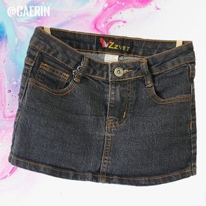Girl's mini denim skirt